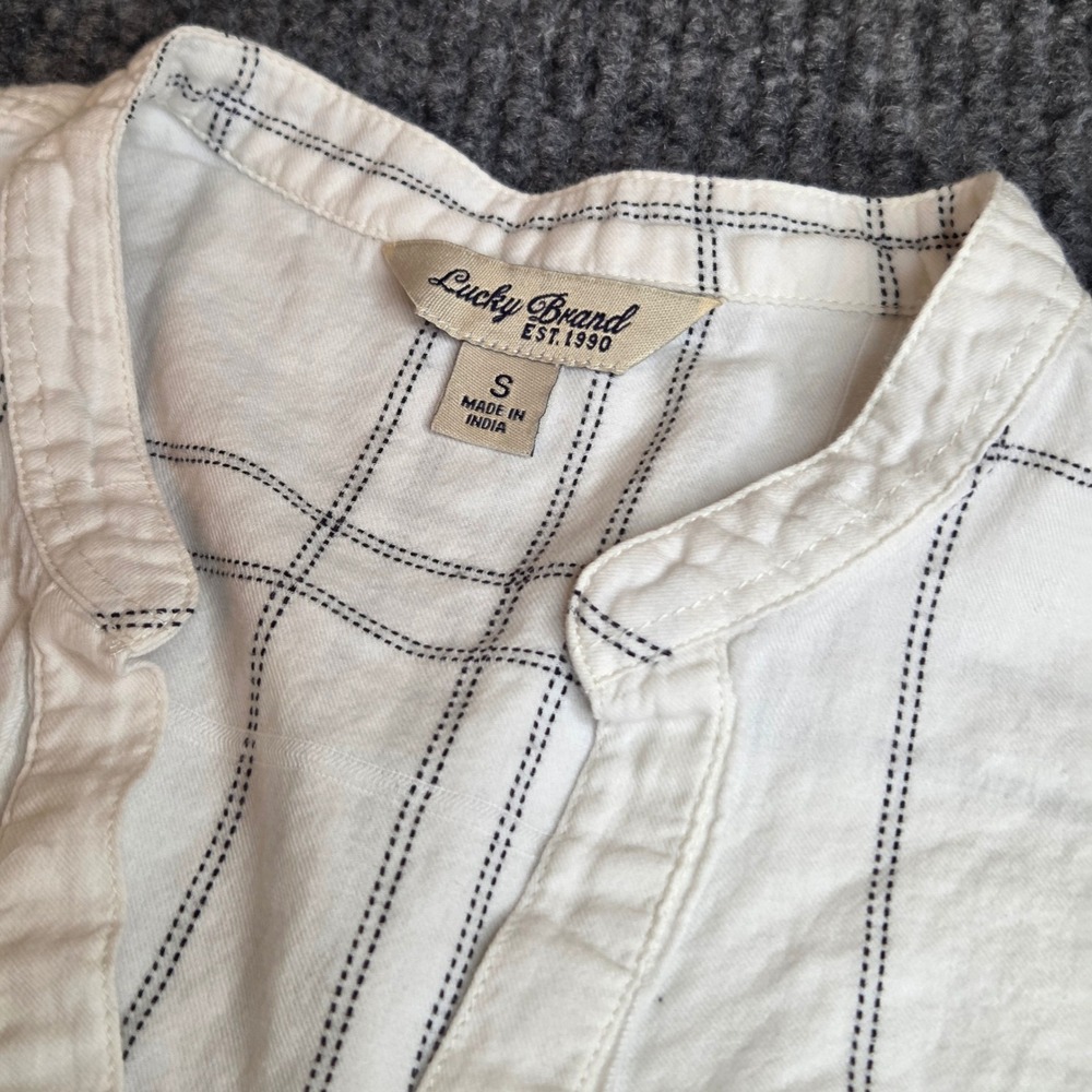 Lucky Brand Womens Plaid Button‎ Up Shirt Long Sleeve Size Small